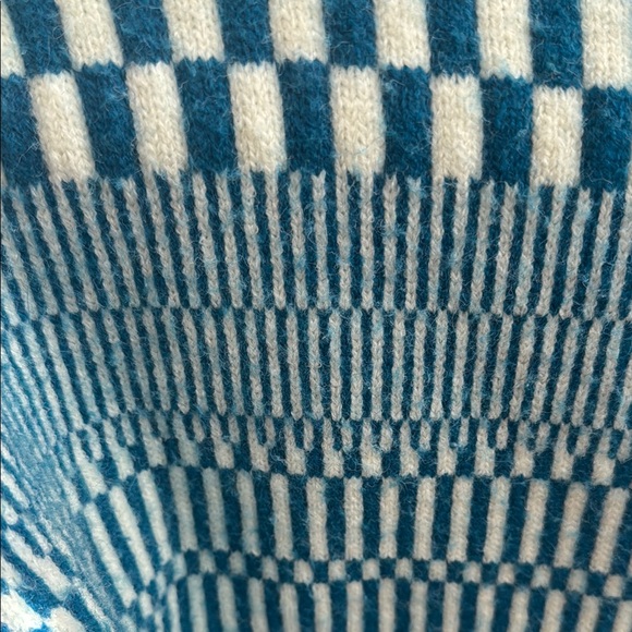 Blue Patterned Women's Sweater - Picture 4 of 5